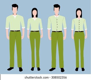 Fashion uniform set. 