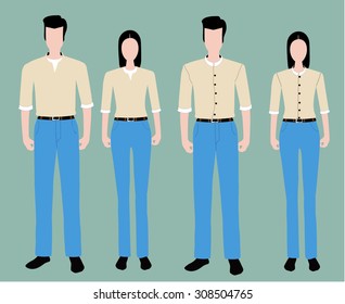 Fashion uniform set.