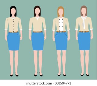 Fashion uniform set.