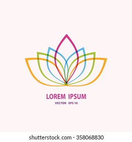 fashion unique flower logotype vector image, the trend