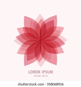 fashion unique flower logotype vector image, the trend