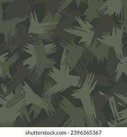 Military Camo Print. Gray Camo Print. Tree Dark Grunge. Modern Black Pattern.  Black Hunter Pattern. Seamless Vector Background. Digital Urban Camouflage  Seamless Paint. Vector Dark Woodland Camouflage Stock Vector