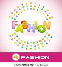 FASHION. Vector 3d illustration.