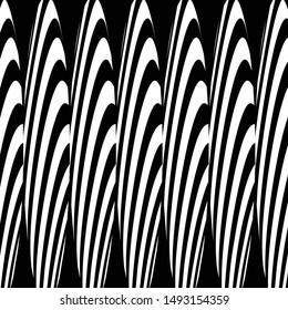 Fashion vector background curved lines vertical wallpaper concept monochrome halftone design element for web and print