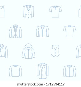 Fashion - Vector background (seamless pattern) of men's clothing for graphic design