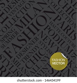 Fashion vector background, words cloud.