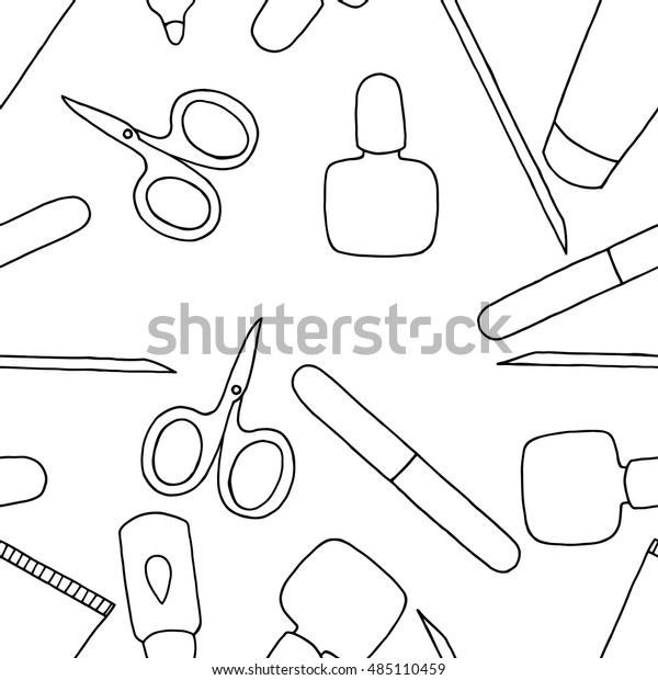 Download Fashion Vector Coloring Book Beauty Nail Stock Vector Royalty Free 485110459