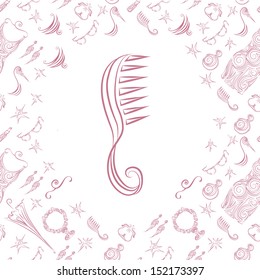 Fashion vector illustration. Comb