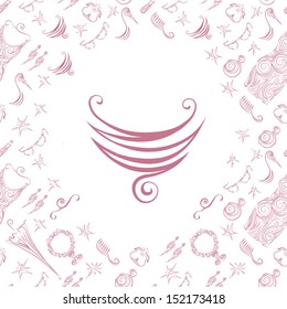 Fashion vector illustration. Necklace
