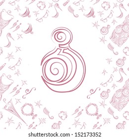 Fashion vector illustration. Perfume