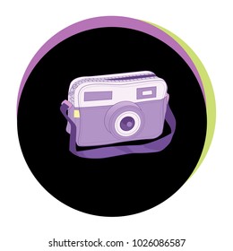 Fashion Vector Illustration. Stylish ladies bag in the form of a camera