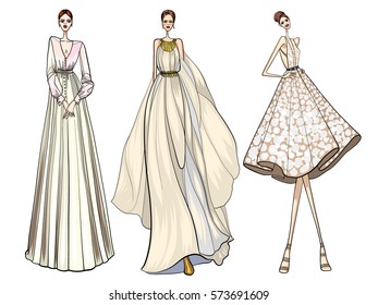 Fashion Vector Illustration Women Modern Clothes Stock Vector (Royalty ...