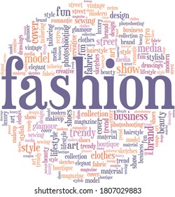 Fashion Vector Illustration Word Cloud Isolated Stock Vector (Royalty ...