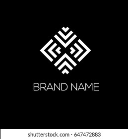 Fashion  Vector Logo Design. Geometric Ornament