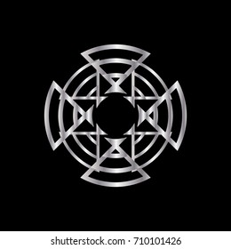 Fashion vector logo design. Geometric ornament