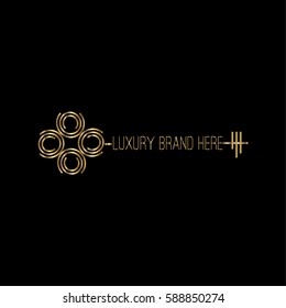 Fashion vector logo design template. Key illustration