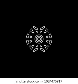 Fashion vector logo. Geometric ornament. Tribal design element