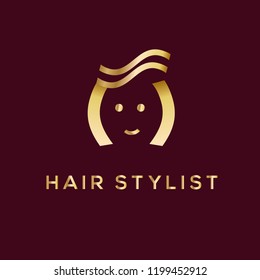Fashion vector logo. Make up vector logo. Hair dresser logo . 