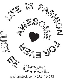 FASHION. vector pattern. Word collage. Vector illustration.