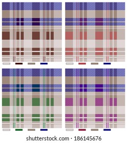 Fashion vector plaid pattern with naturel color variations.