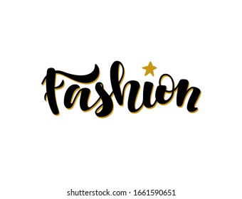 Texto vectorial de moda, letras dibujadas a mano