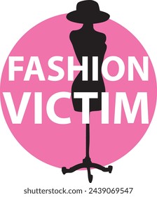 Fashion victime. Hand drawn vector illustration.