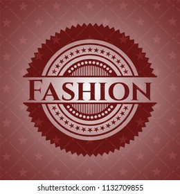 Fashion vintage red emblem