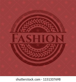 Fashion vintage red emblem