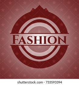 Fashion vintage red emblem