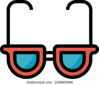Fashion, vision, glasses, optical, eyeglasses, reading glasses, ophthalmology icon. High quality filled outline icon for website and mobile apps. Vector illustration on a white background.
