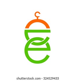 Fashion wash, E hanger initial Logo