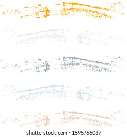 Fashion watercolor brush stripes pattern on white. Orange and gray paintbrush lines vertical texture for background. Hand drown paint strokes decorative artwork. For garment.