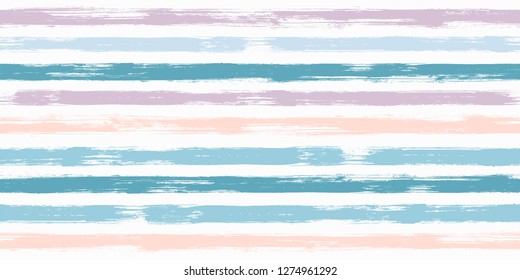 Fashion Watercolor Brush Stripes Seamless Pattern Stock Vector (Royalty ...