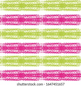 Fashion watercolor brush stripes seamless pattern. Green  and pink paintbrush lines horizontal seamless texture for background. Hand drown paint strokes decorative artwork. For illustration.