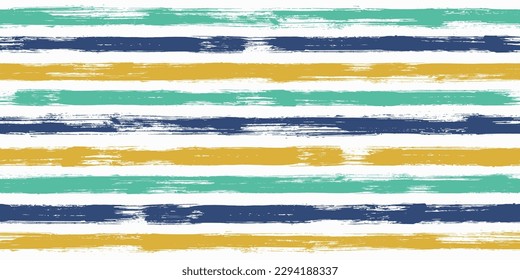 Fashion watercolor brush stripes seamless pattern. Ink paintbrush lines horizontal seamless texture for background. Hand drown paint strokes graphic artwork. For fabric.