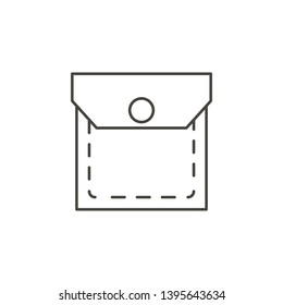 Fashion wear, pocket shirt pocket icon - Vector. Simple element illustration natural concept. Fashion wear, pocket shirt pocket icon - Vector. Organic concept vector illustration. on white background