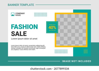 Fashion web banner design template. social media horizontal banner