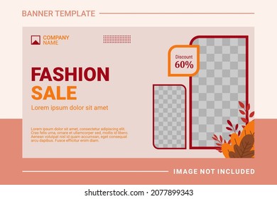Fashion web banner design template. social media horizontal banner