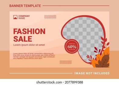 Fashion web banner design template. social media horizontal banner