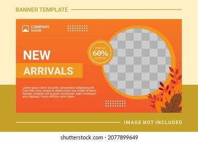 Fashion web banner design template. social media horizontal banner