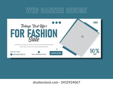 Fashion Web Banner Design Vector Template.