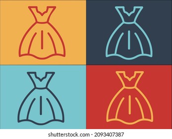 Fashion Wedding Dress Logo Template, Simple Flat Icon of wedding,fashion,dress