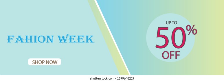 Fashion week sale banner template