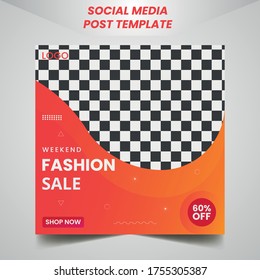 Fashion Week Sale for Social Media Post Template