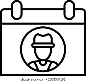 Diseño de iconos de línea de vectores de la Semana de la Moda
