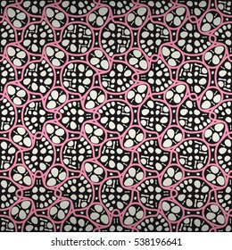 Fashion white decorative seamless pattern in organic style. Shining, symmetric design for web, packing-paper, banner or other purpose.