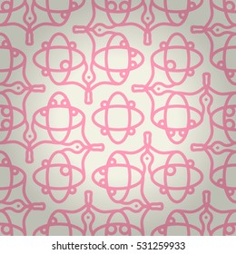 Fashion white fancy seamless pattern background in tracery style. Vivid, symmetric design for fabric, curtain, textile or other purpose. Contemporary design.