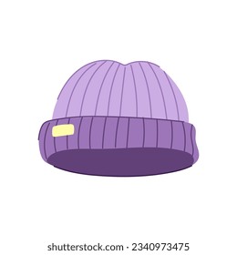fashion winter hat man cartoon. cap cold, clothes scarf, accessory warm fashion winter hat man sign. isolated symbol vector illustration