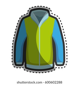 Fashion winter jacket icon