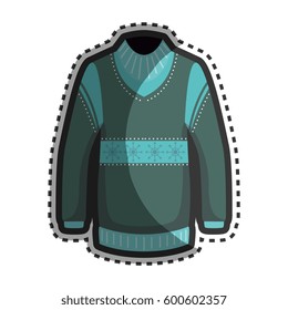 Fashion winter jacket icon